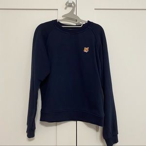 Maison Kitsune Navy Fox Head Sweatshirt (M)